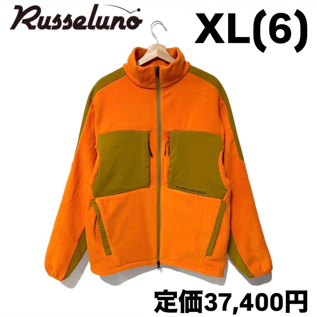 新品 ラッセルノ ゴルフ マイクロ フリース ブルゾン オレンジ XL 6