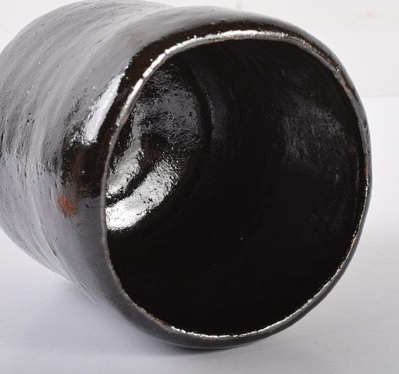 楽吉左衛門　了入造　黒楽茶碗　銘「雅静」　表千家十三代即中斎極箱 MR4117