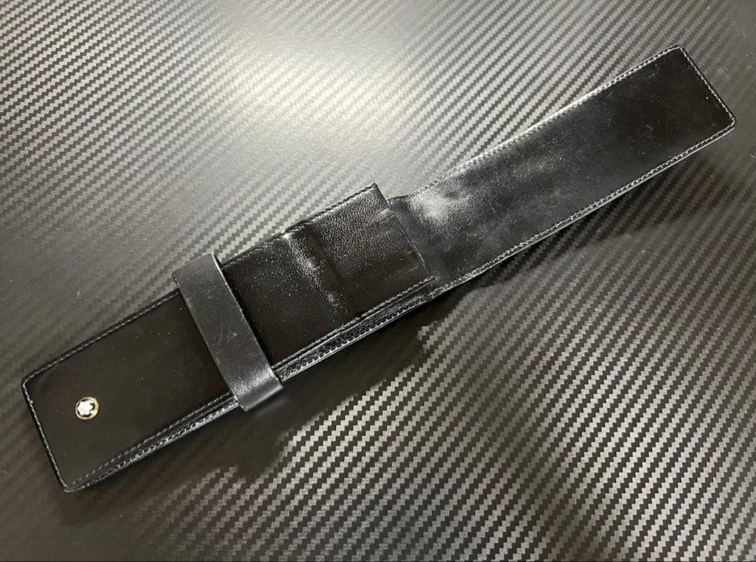 美品 モンブラン シエナ ペンケース 2本差し ブラック