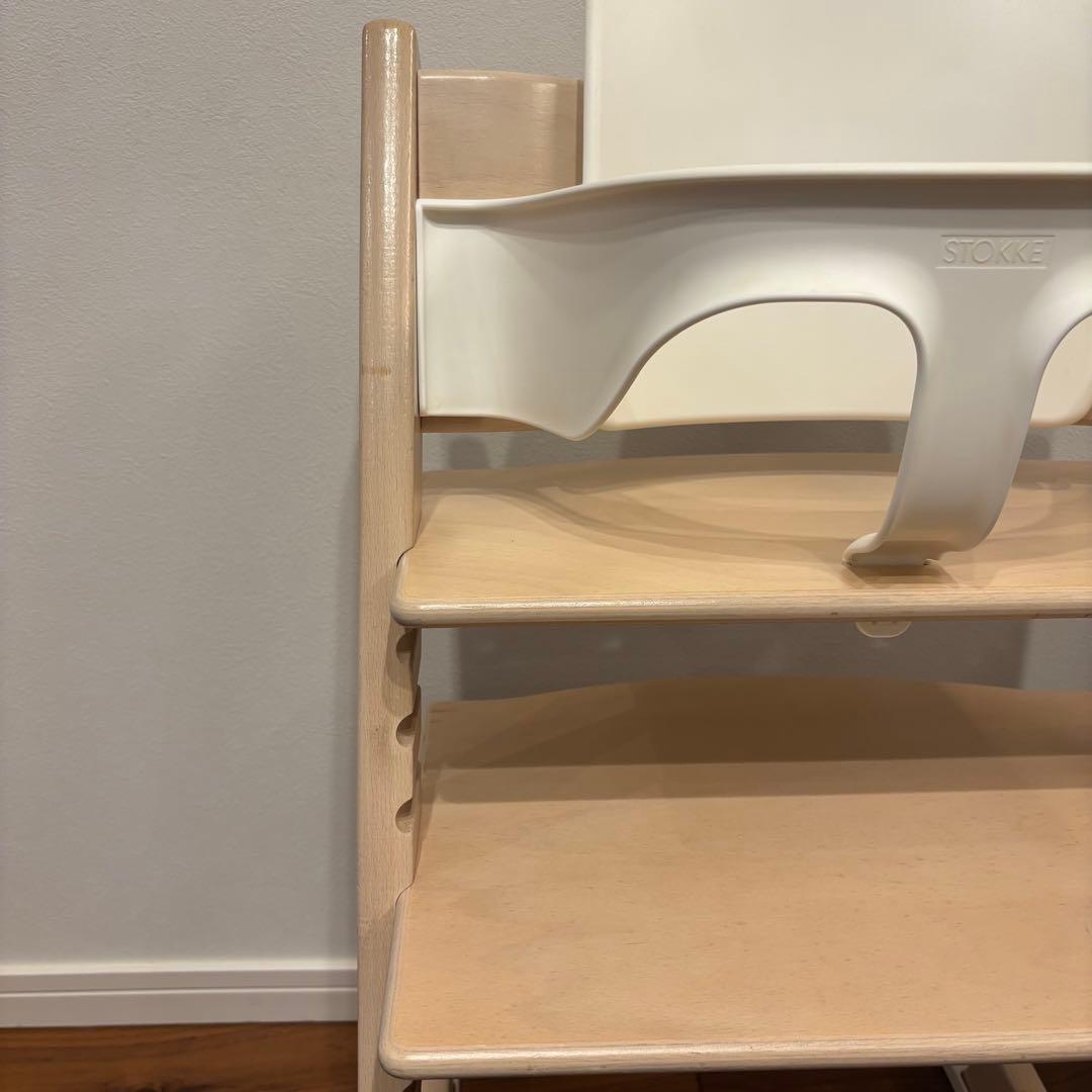 ストッケ トリップトラップ ホワイトウォッシュ ベビーセット付 S/N4