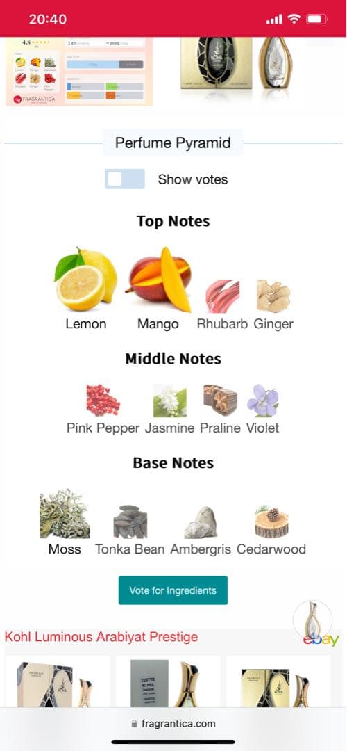 香水(男性用) Arabiyat Prestige Kohl Luminous