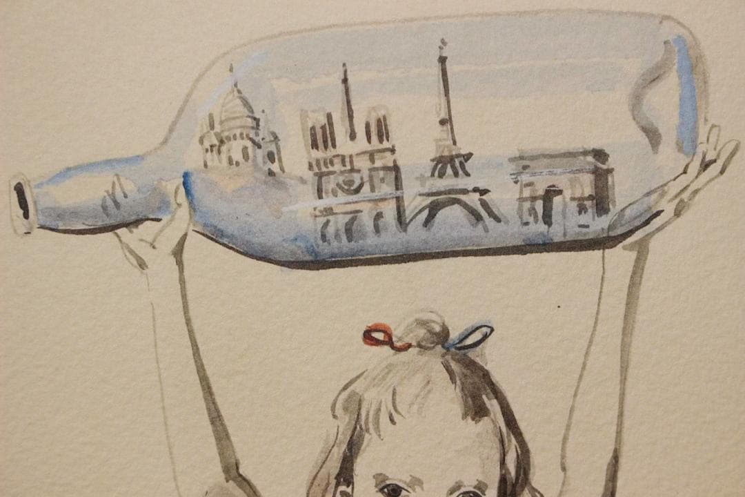 藤田嗣治 エスタンプリトグラフ 瓶を掲げる少女 250部限定