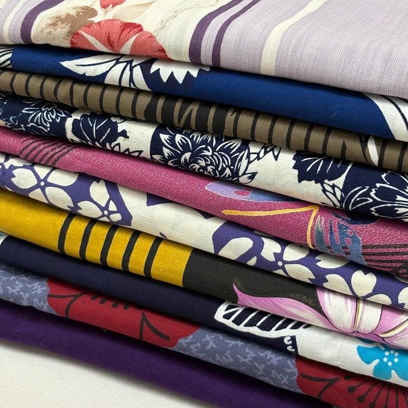 ゆりのはな　浴衣　女物　１０点　まとめ売り　未使用品～少々汚れ有り　綿　F001