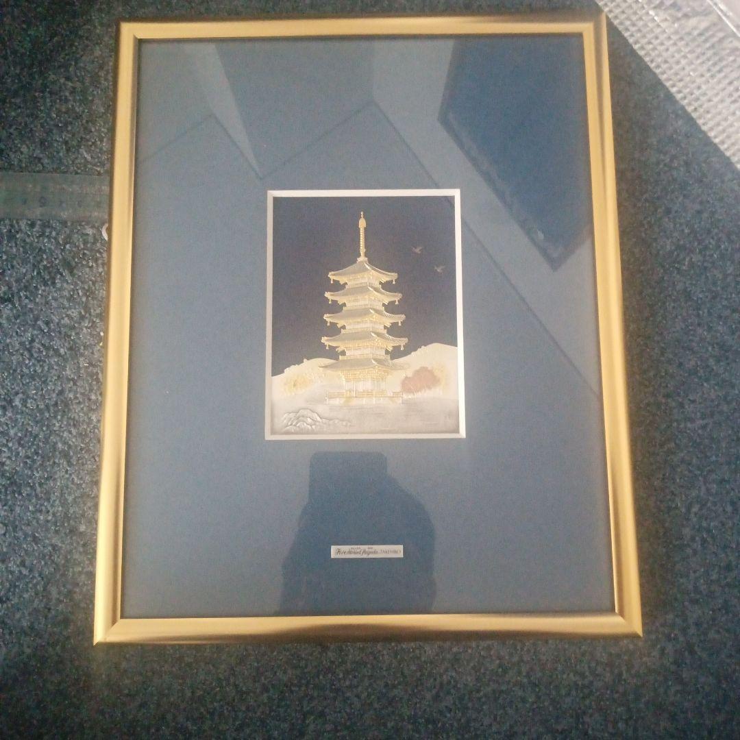 関工芸、武比古　五重塔　純銀 SV999