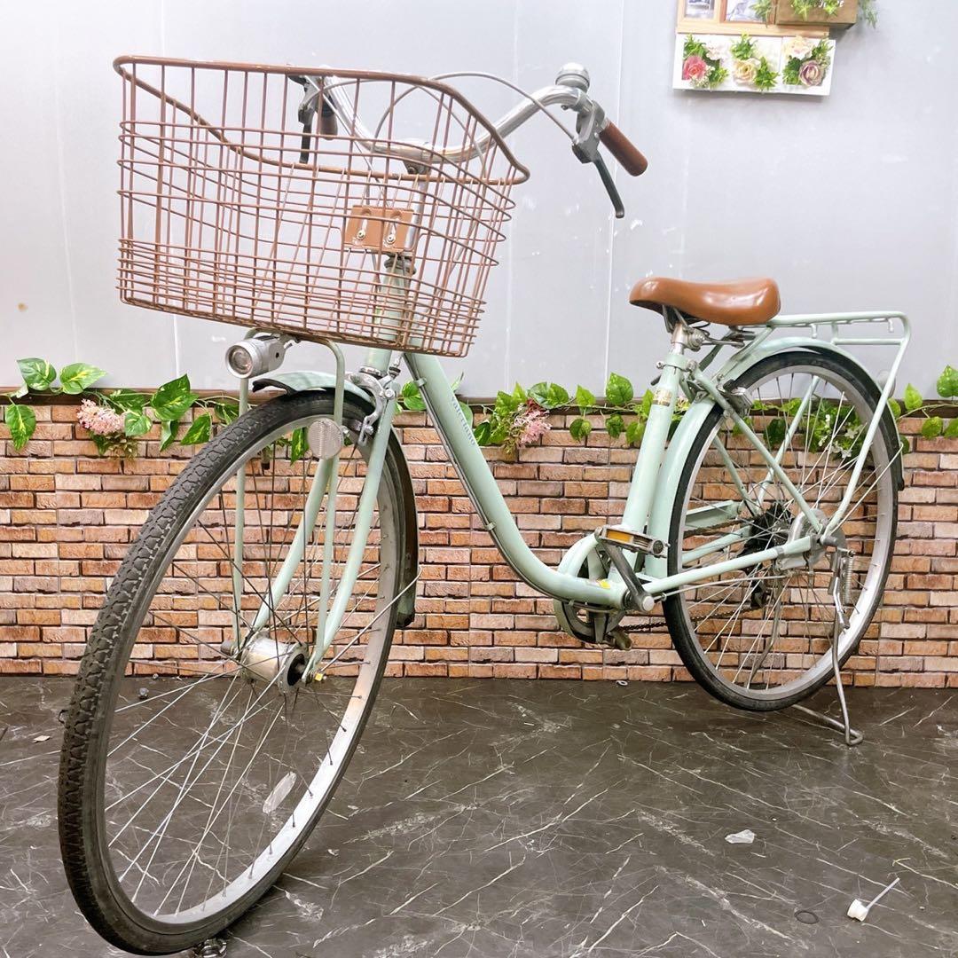 【33】一般車 ママチャリ valeriano グリーン 27インチ