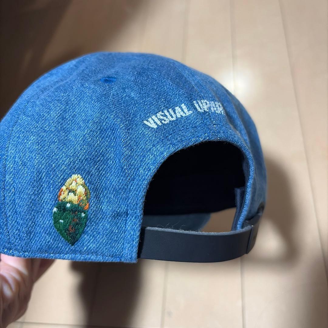 WTAPS デニムブルー キャップ ロゴ　花刺繍