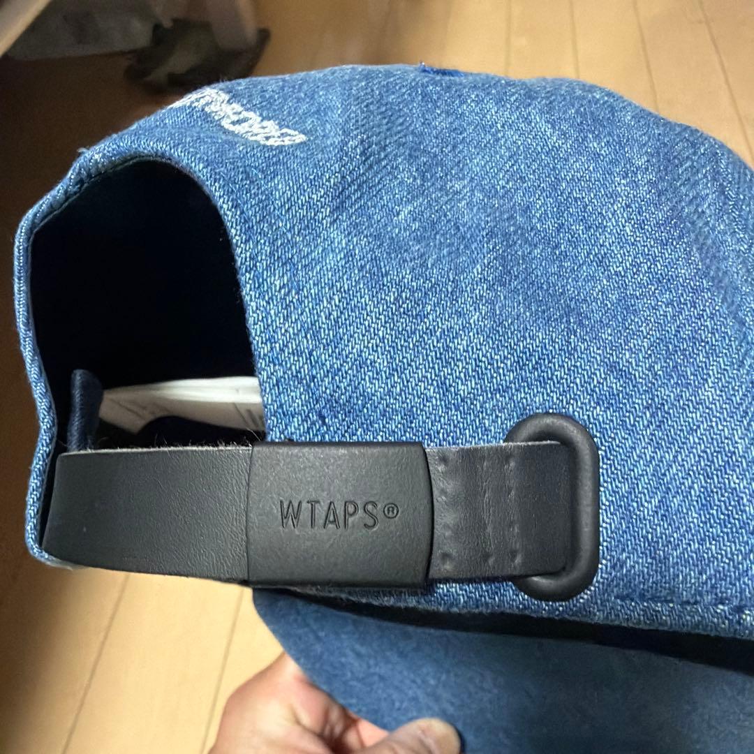 WTAPS デニムブルー キャップ ロゴ　花刺繍