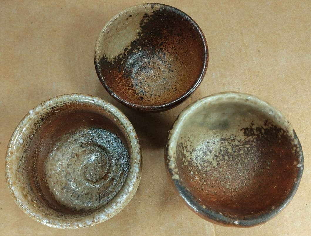 【本物保証】高橋楽斎2セット 信楽ぐい呑揃(三点）徳利ぐい呑(組）全共箱 未使用