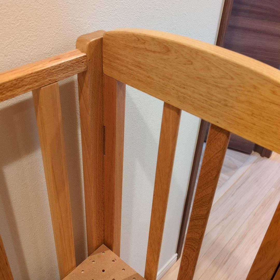 【千葉市 手渡し限定】KATOJI 木製オープンタイプベビーベッド　60×90