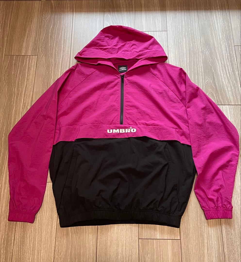 【人気再燃】UMBRO アンブロ ハーフジップ アノラックパーカー ピンク S