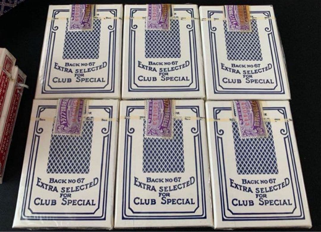 ラスト新品未開封 Bee オールドデック 6個 青3個 赤3個 トランプ類税証紙