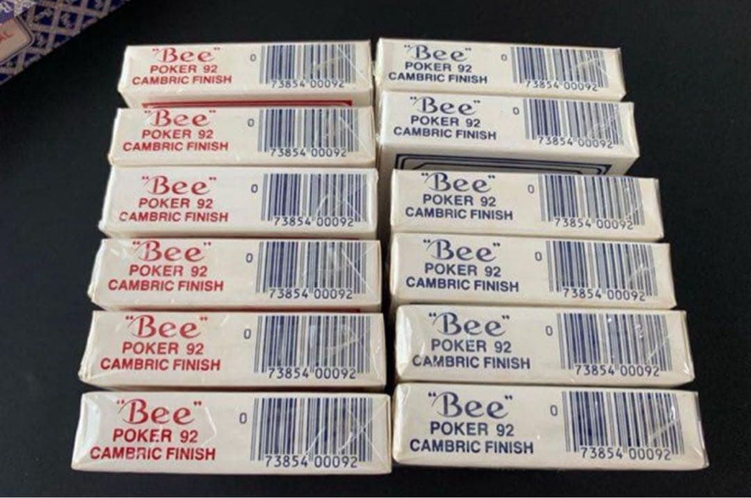 ラスト新品未開封 Bee オールドデック 6個 青3個 赤3個 トランプ類税証紙