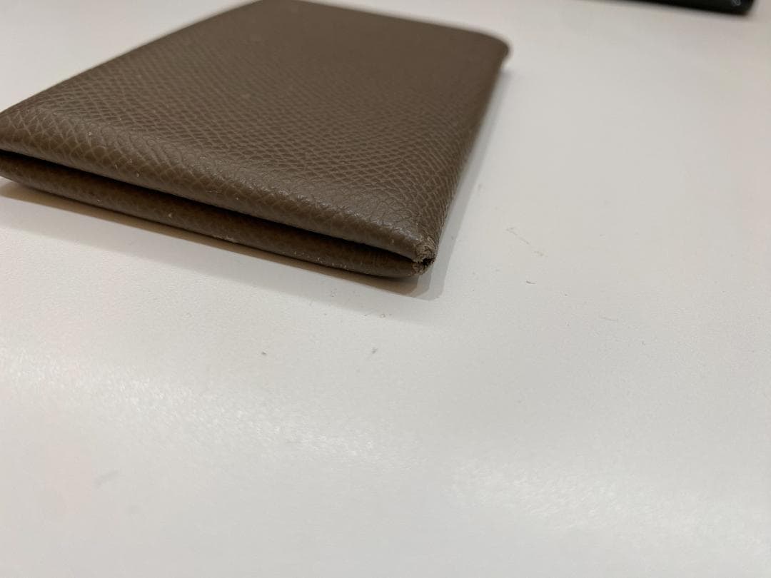 HERMES カルヴィ　カードケース　エプソン　エトゥープ