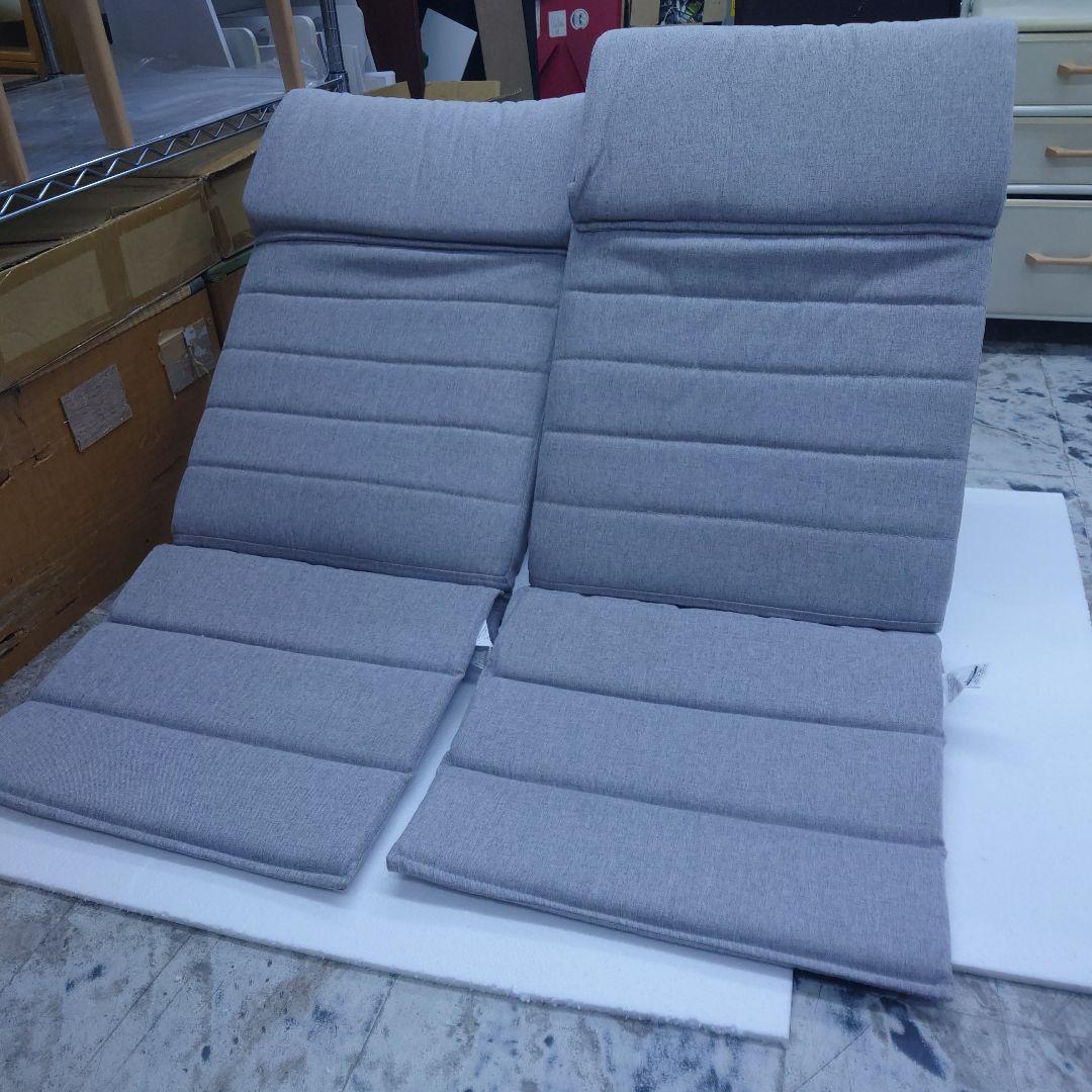 2個セット　いつでもどこでも背もたれ座椅子　LGY色