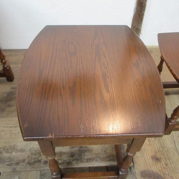 イギリス製 アンティーク 家具 オールドチャーム ネストテーブル 6058e