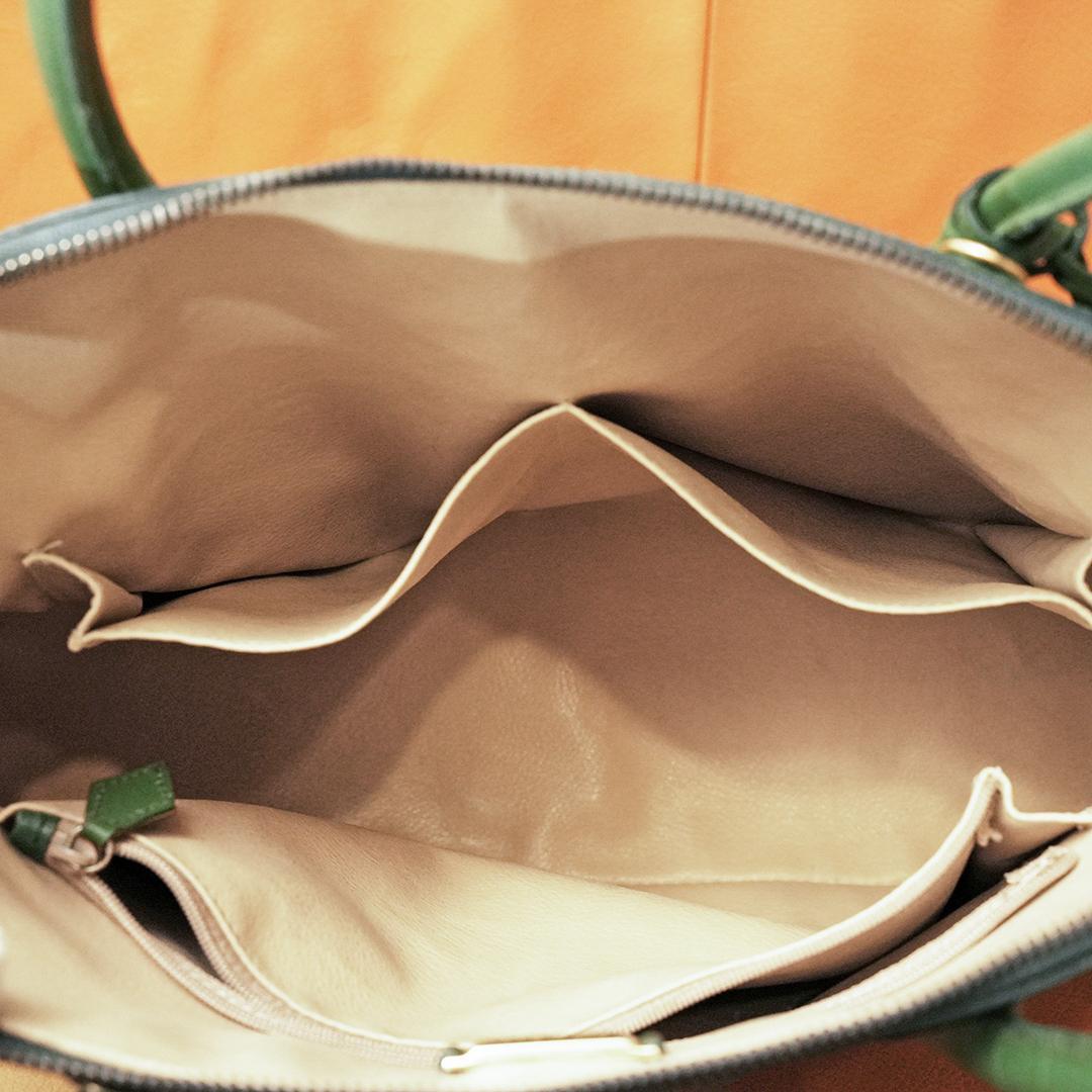 MADE IN ITALY　FOXEY　ハンドバッグ　グリーン　マカロン