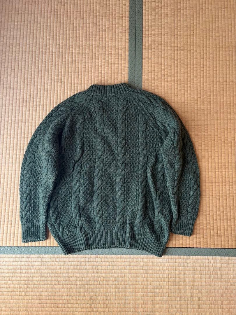 ポールスミス ジーンズ　ダークグリーン ケーブル編み ニットセーター