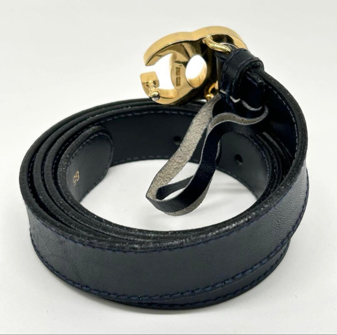 美品GUCCI ベルト　インターロッキング　ゴールドバックル　85