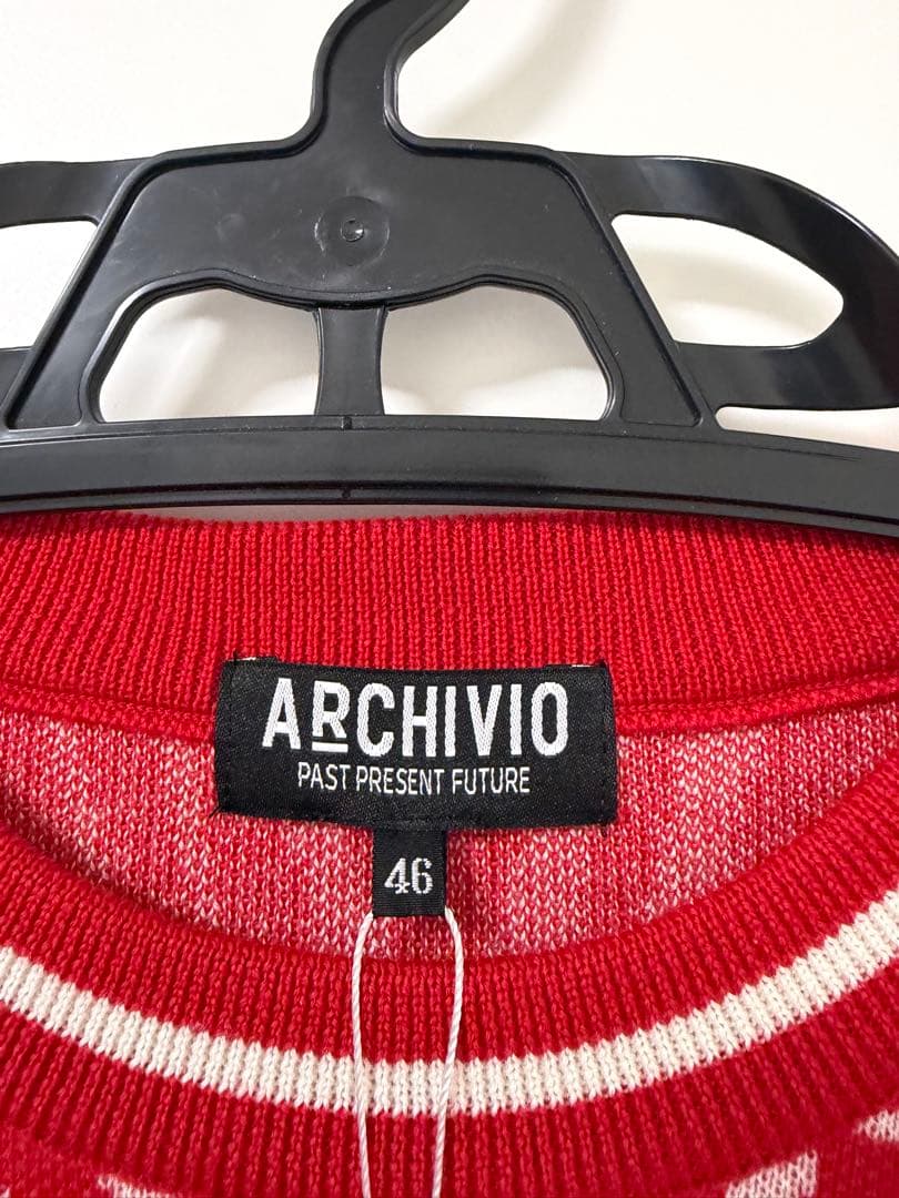 タグ付ARCHIVIO（アルチビオ）ロゴプリント ニットセーター定価37,400