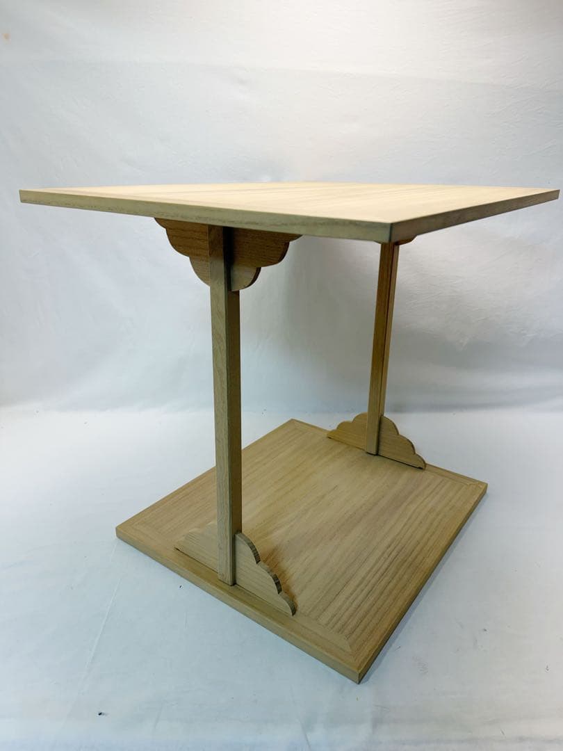 未使用 茶道具 桐木地 角棚 大四方棚 利休好写 組み立式 元箱