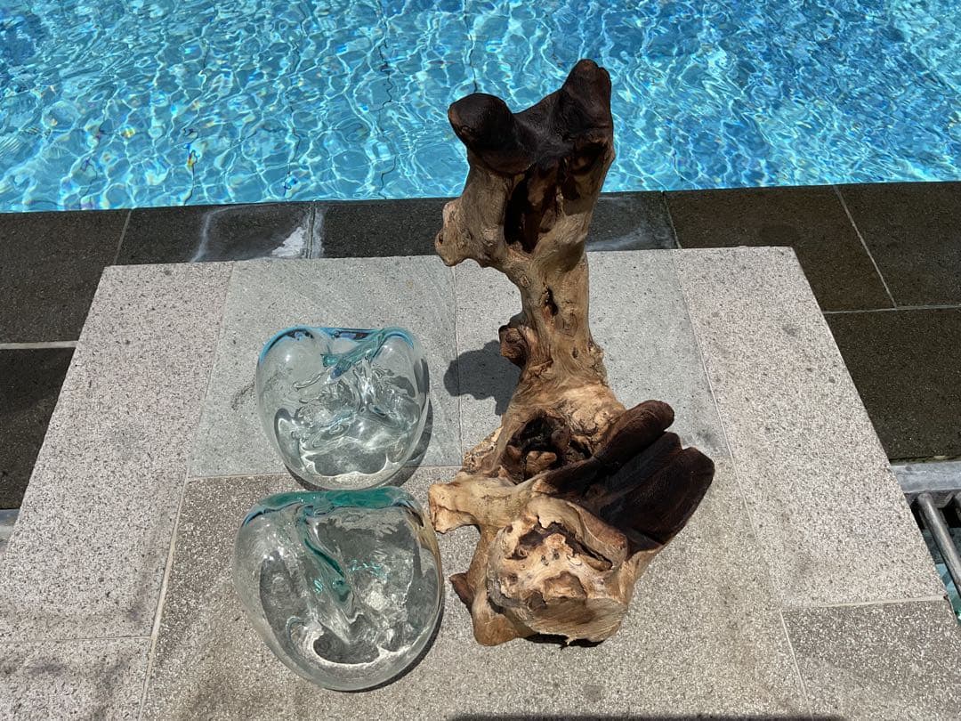 【新入荷】フィッシュボール(天然木ガラス水槽)Mサイズ2個口