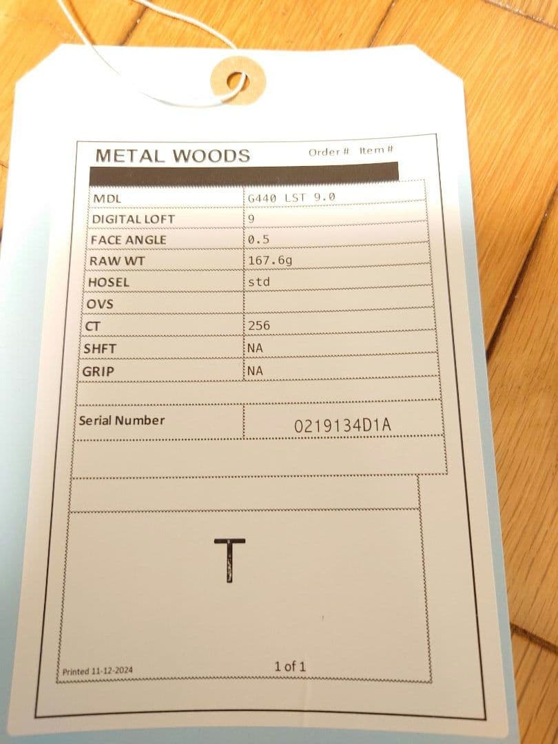 PING　G440　LST　9度　CT256　ヘッドのみ