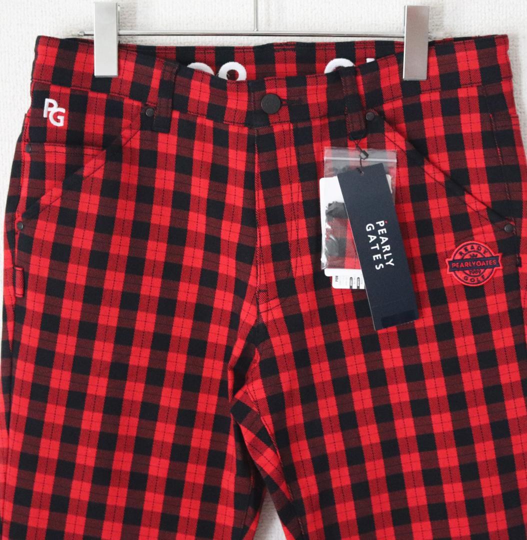 新品【パーリーゲイツ】ロゴ刺繍 ハイパーストレッチ ゴルフパンツ 4(w78 )