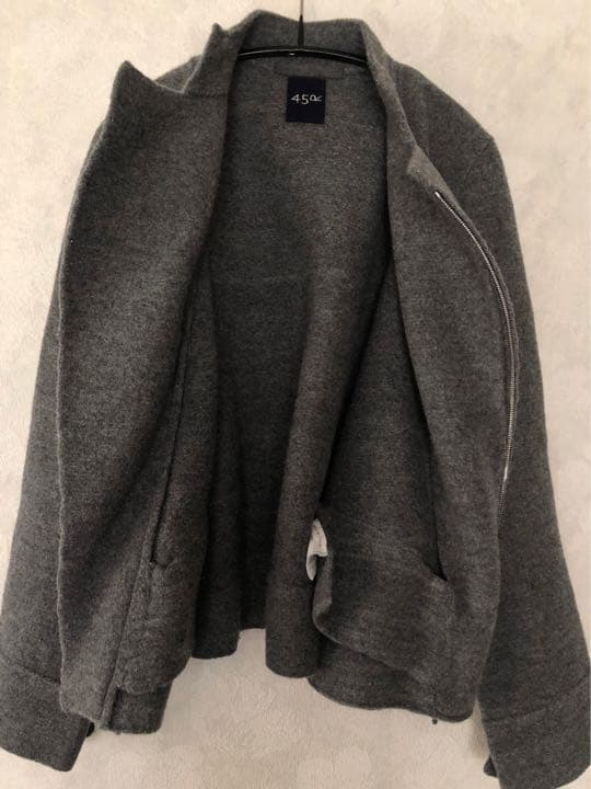 45R フロート縮絨のライダースジャケット