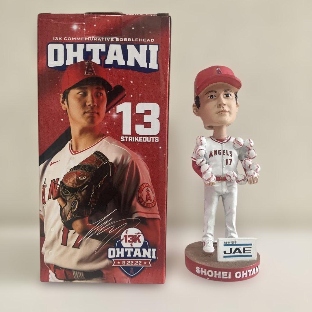 限定配布品 大谷翔平13奪三振メジャー最多新記録記念 ボブルヘッドフィギュア