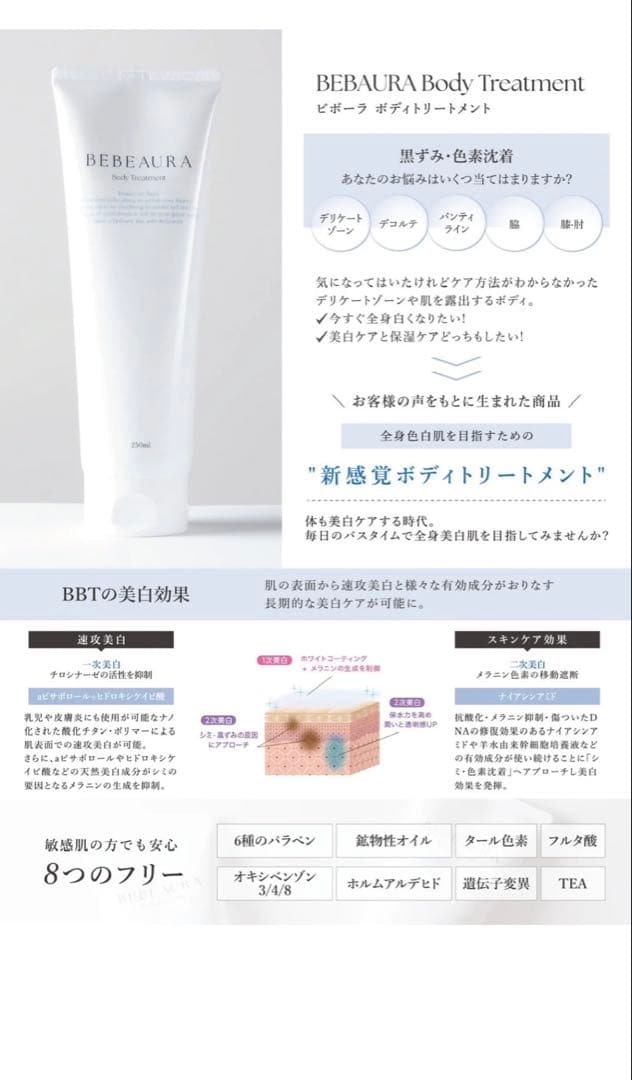 【美白&透明感】ビボーラボディトリートメント 250ml