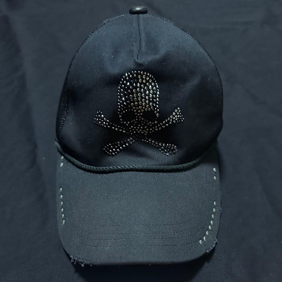 00s roen スワロフスキー スカル スタッズ ダメージ キャップ