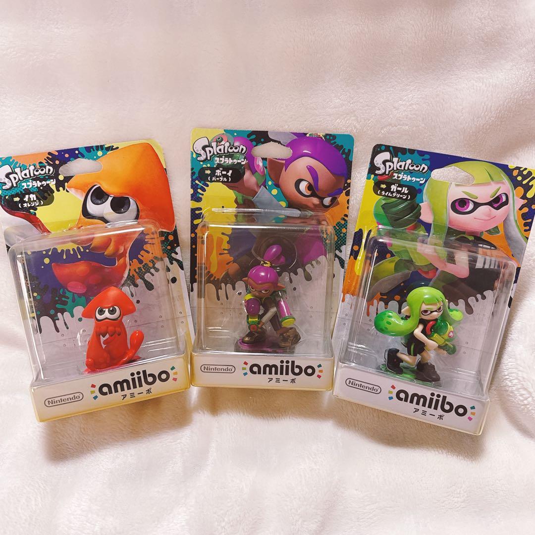 amiibo ガールグリーン　ボーイパープル　イカオレンジ　数量限定　アミーボ