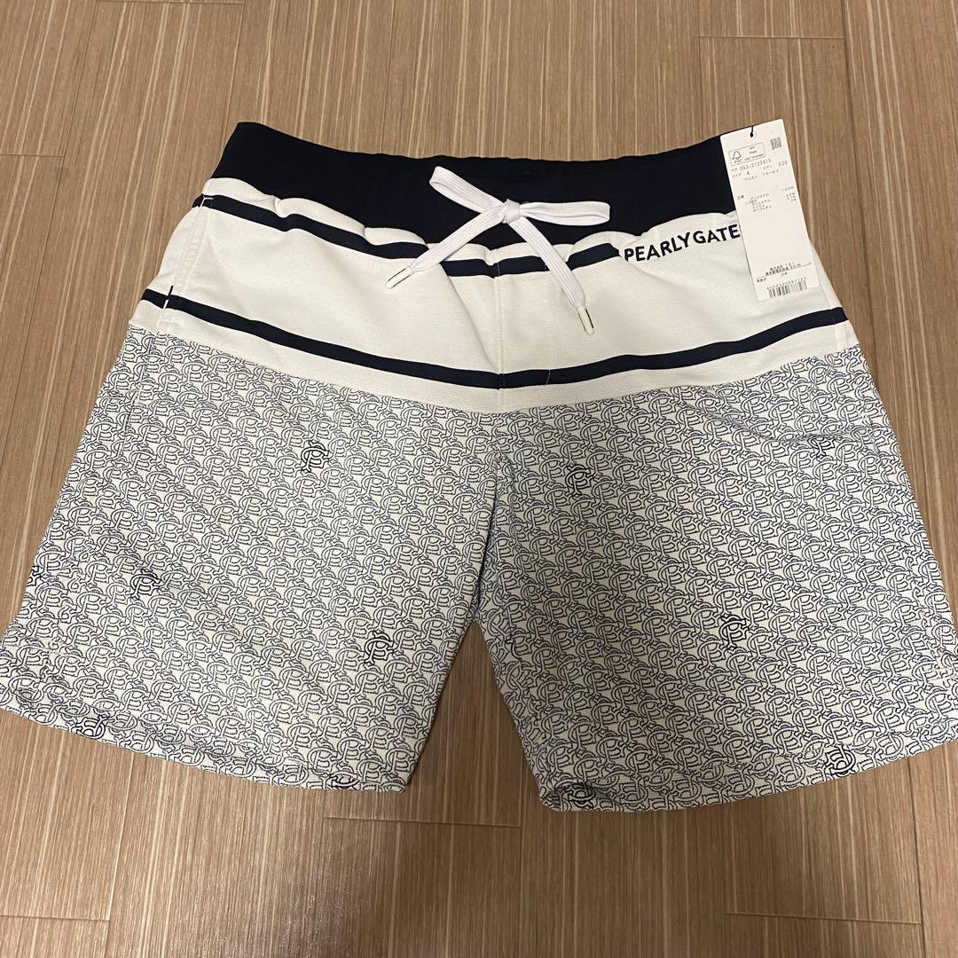 新品タグ付き　パーリーゲイツ　モノグラム柄カノコショートパンツ　サイズM