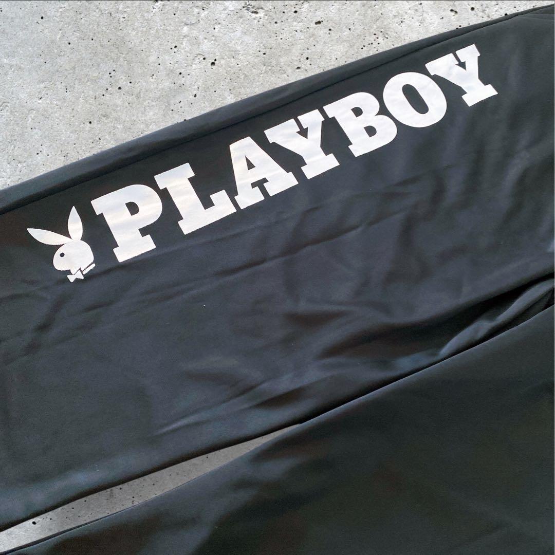 【美品】プレイボーイ　つなぎ カバーオール　バックプリント シルバー　【L】