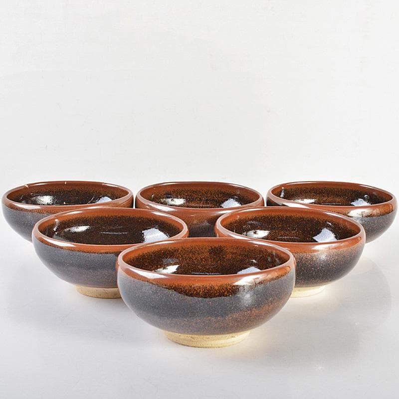 茶道具　桃の里窯　藤原敬介（恭助）作　天目向付　共箱　V　R6698F