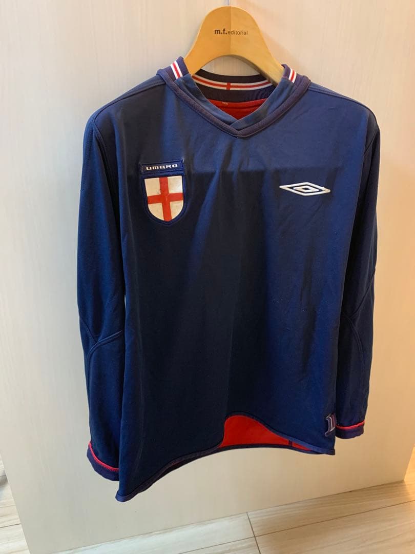 イングランド代表 サッカー　アウェイ　レトロ　リバーシブル　2002