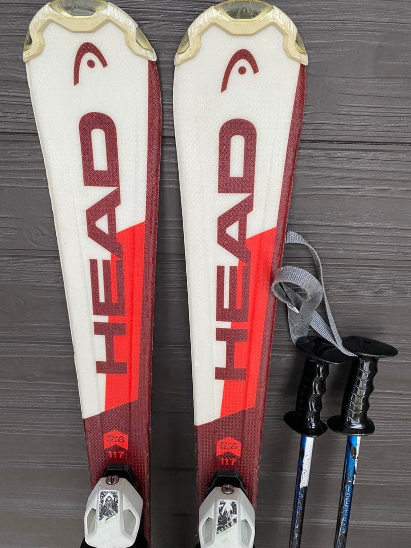HEAD アルペンスキーセット　117センチ　ストック　ブーツ　ゼビオ　袋付き