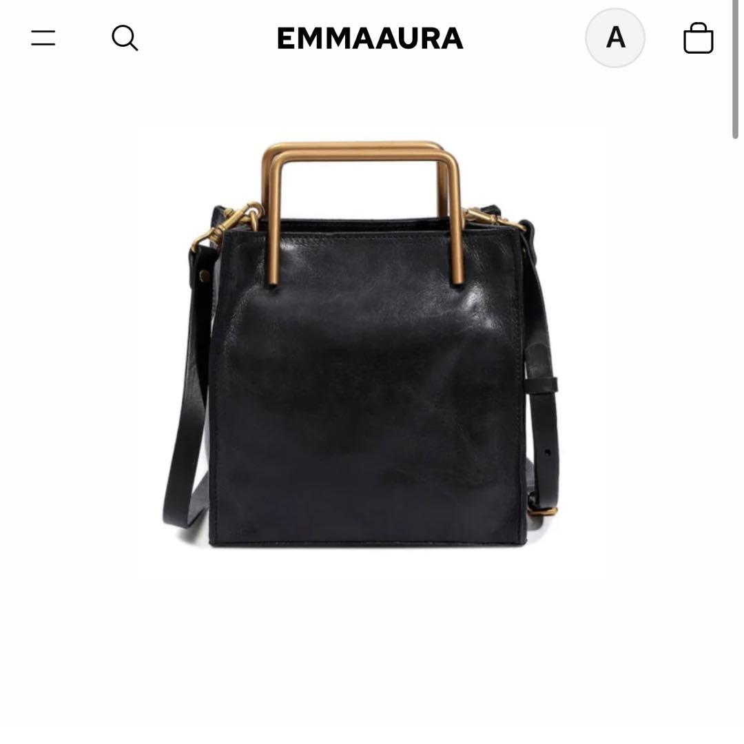 新品　EMMA AURA | BLACK GOLD HANDLE BAG
