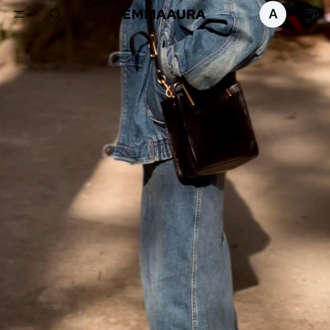 新品　EMMA AURA | BLACK GOLD HANDLE BAG