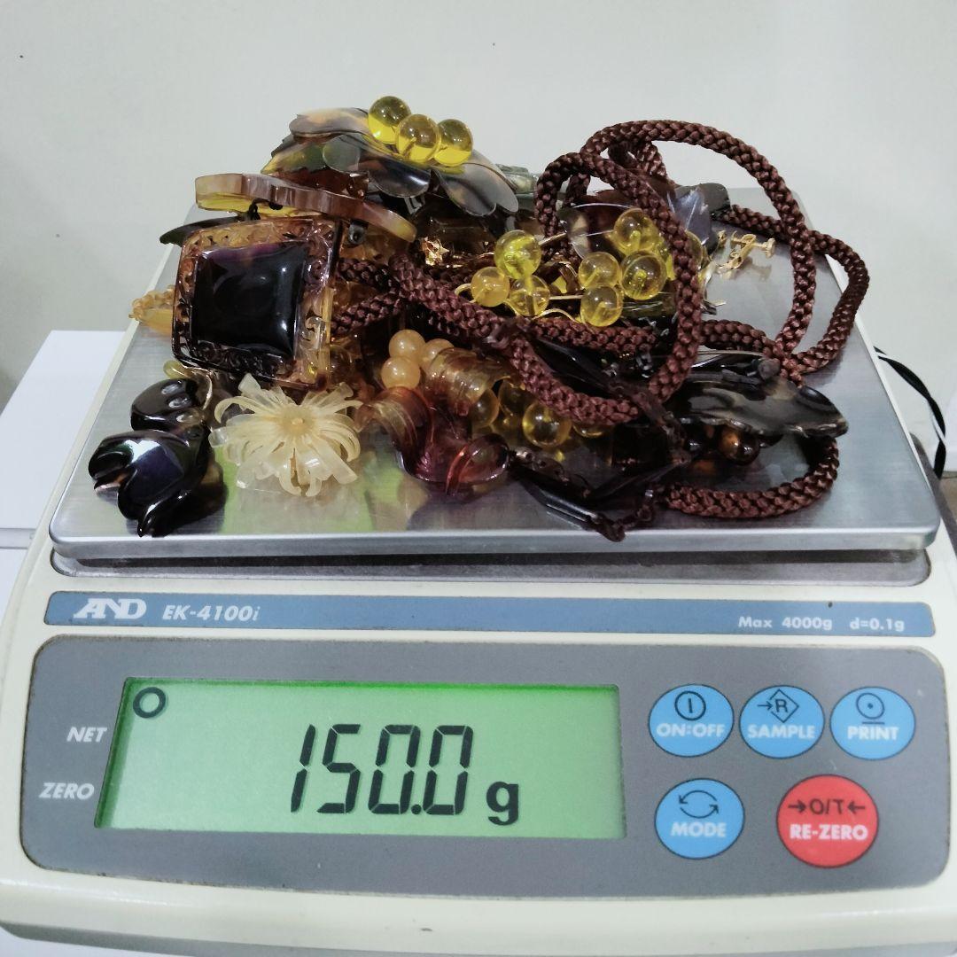 <C> 和装小物 本鼈甲 ネックレス まとめて 総重量 150g