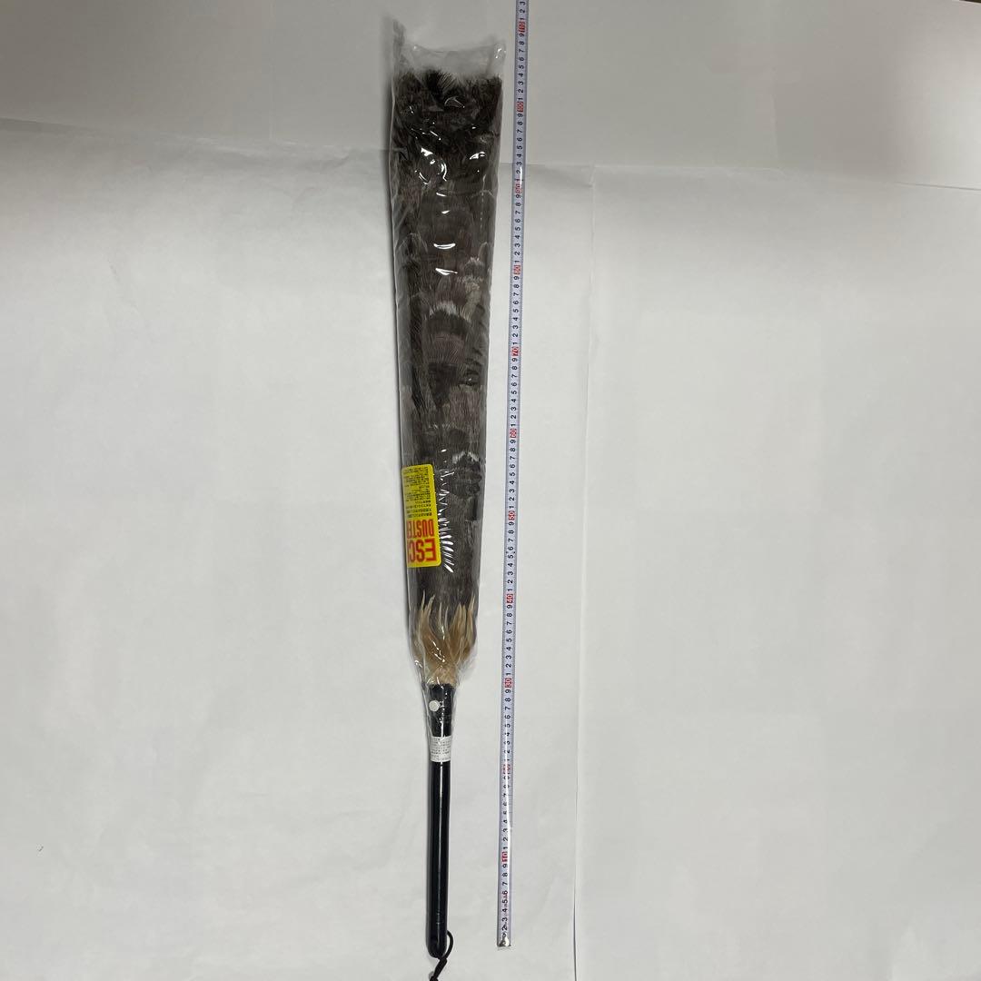 新品 高級オーストリッチ毛ばたき グレー