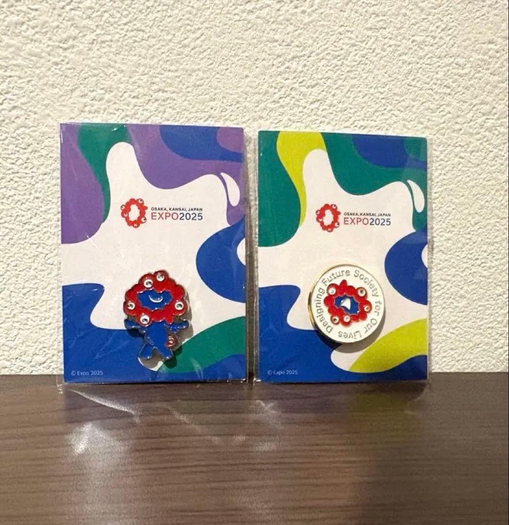 【新品】EXPO2025 ピンバッジ　色差し ２種 (記念チケットver.)