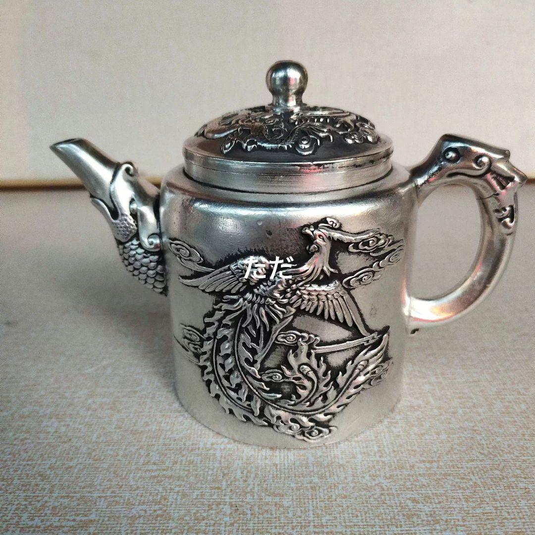 銅器 茶道具 龍鳳茶壺 煎茶器 装飾品 工芸品 置物