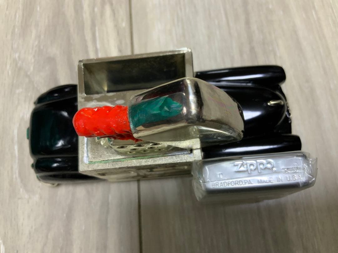 必見 Zippoジッポカー ZIPPO付 未使用品 ビンテージ 美品