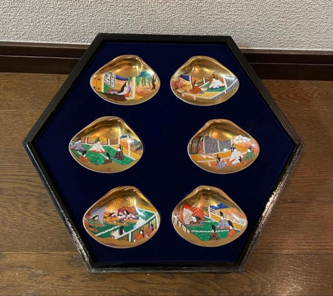 フランクリン画廊 徳川黎明会監修 源氏物語貝合せ 54点