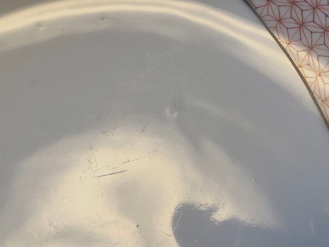 九谷中皿　九谷焼　古典柄　シンプル　古い