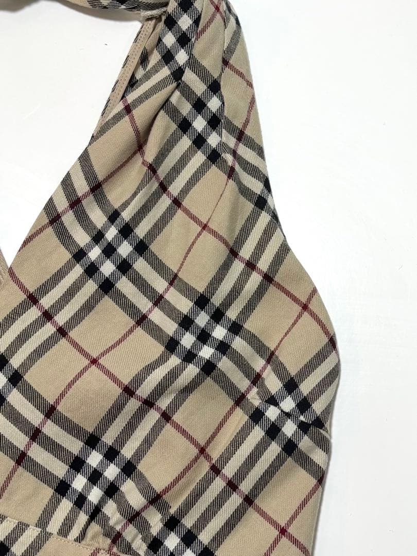 BURBERRY BLUELABEL ノースリーブワンピース リボンノバチェック