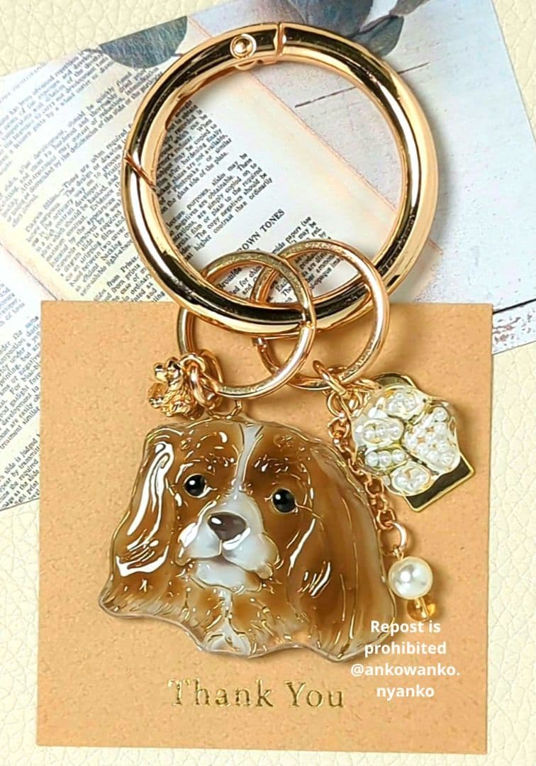 キャバリア　愛犬 ankoわんこシリーズ　バッグリング　犬　Dog