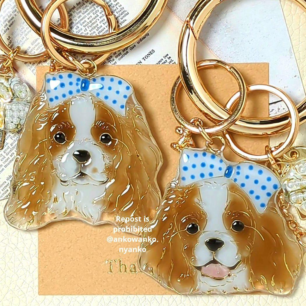 キャバリア　愛犬 ankoわんこシリーズ　バッグリング　犬　Dog