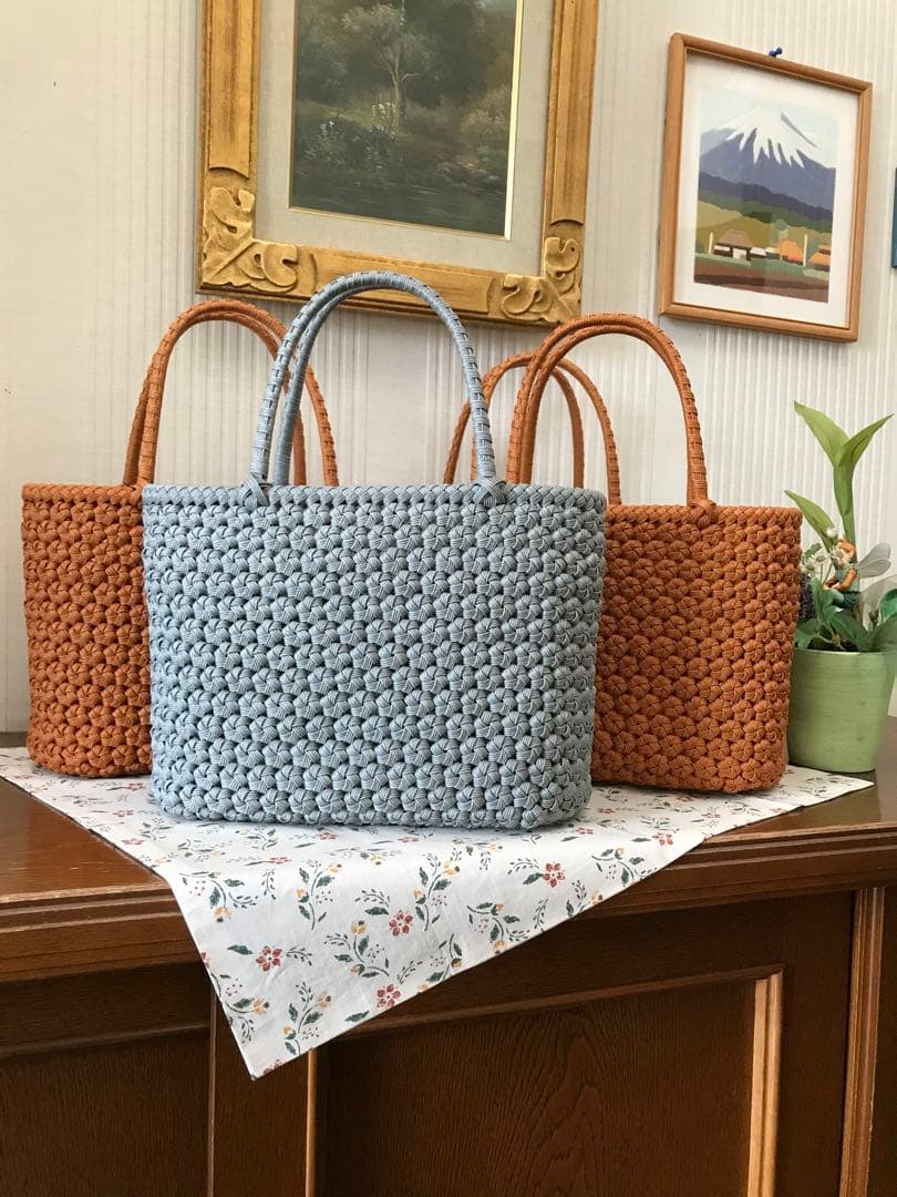 ＊どんかめちゃんオーダー品＊クラフトかごバッグ4点え